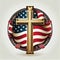 Evangelical America, christianity, born again christian and fundamentalist religious right concept with close up on a