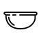evaporating dish chemical glassware lab line icon vector illustration