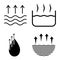 evaporating water icon