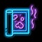 evaporation from carpet cleaning neon glow icon illustration