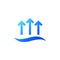 evaporation or evaporate icon on white