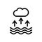 Evaporation icon, vector illustration