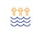 Evaporation line icon. Global warming sign. Vector