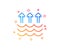 Evaporation line icon. Global warming sign. Vector