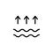 evaporation, sea, water icon. Simple thin line, outline illustration of water icons for UI and UX, website or mobile application