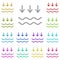 Evaporation, sea, water multi color icon. Simple thin line, outline  of water icons for ui and ux, website or mobile
