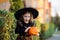 Eve of All Saints\' Day. Girl 8-9 years portrays the evil enchantress.