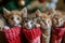 On the eve of Epiphany, a group of kittens crawl inside Christmas stockings Generative AI