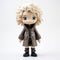 Evelyn: A Stylistic Vinyl Toy With Blonde Hair And Dark Clothing