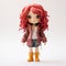 Evelyn Vinyl Toy Anime-inspired Doll With Red Hair And Boots