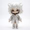 Evelyn: The White Wolf Doll With Long White Hair And Big Eyes