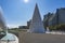 Even the entrances to the car park are works of art at La Ciudad De Las Artes City of Arts at the Science Museum Park, Valencia,