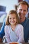 Even mealtime is a chance for us to connect. Portrait of a father and his little daughter enjoying a meal together at