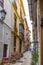 Even in the narrowest streets is room for a terrace in Valencia, Spain
