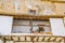 Even the oldest houses with built in balconies are equipped with modern satellite dishes in Requena, Spain