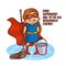 Even superhero has to do his household chores