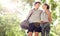 Even working out is fun when were together. a sporty young couple walking together before a workout.