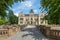 Evenburg Castle with Bridge and Park in the East Frisian Town of Leer, Lower Saxony, Germany