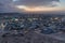 Evening aerial view of Hargeisa, capital of Somalila