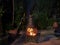 Evening around the garden chiminea