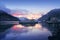 Evening boat on the lake, Switzerland