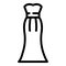 Evening bridal dress icon, outline style