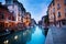 Evening canal in Venice