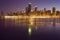 Evening in Chicago - panorama seen from the north