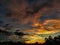 Evening cloud in the sky and darkness of sky