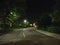 Evening at the Curved Road Crosswalk