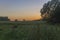 Evening dawn on a summer meadow 1