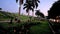 Evening among the greenery of Inya park, Yangon, Myanmar