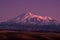 Evening landscape, Mount Elbrus after the setting sun