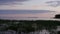 Evening landscape panorama of the lake