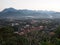 Evening landscape scene view from PHU SI temple over LUANG PRABANG province in LAOS