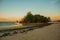 Evening landscape of a small island and the sea. Boracay, Philippines