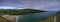 Evening light on the Ceredigion cliffs and Cardigan Island from Mwnt, Wales