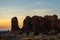 Evening Light Glows Yellow Behind Elephant Butte