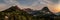 Evening Light Over HIdden Lake And Bearhat Mountain Panorama