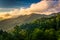 Evening light on the Smokies, seen from an overlook on Newfound