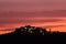 Evening lights in village of Sant`Antonino in Corsica