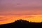 Evening lights in village of Sant`Antonino in Corsica