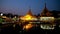 Evening monasteries of Yangon, Myanmar