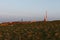 Evening mood on Helgoland with lighthouse and church