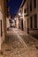 Evening in the narrow alley in the center of Granada, Spa