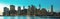 Evening New York City skyline panorama