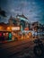 Evening night at American popular landmark famous touristic place Duval street in Key West