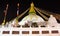 Evening night view Boudha Bodhnath stupa in Kathmandu