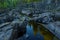 Evening in the old riverbed of the Suna River. Girvas