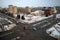 Evening panorama of the city of Togliatti overlooking the Volga Orthodox Institute and the crossroads.